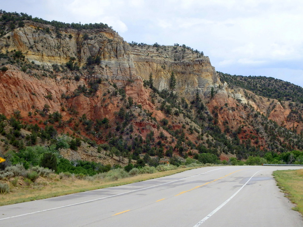 GDMBR: Colorful canyon wall.